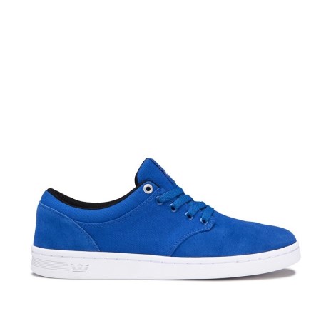 Supra Chino Court Mens Low Tops Shoes Blue UK 12RSX
